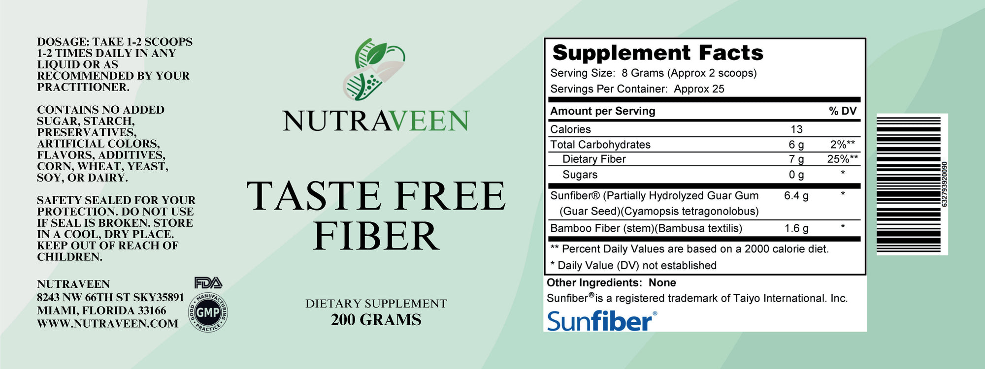 Taste Free Fiber