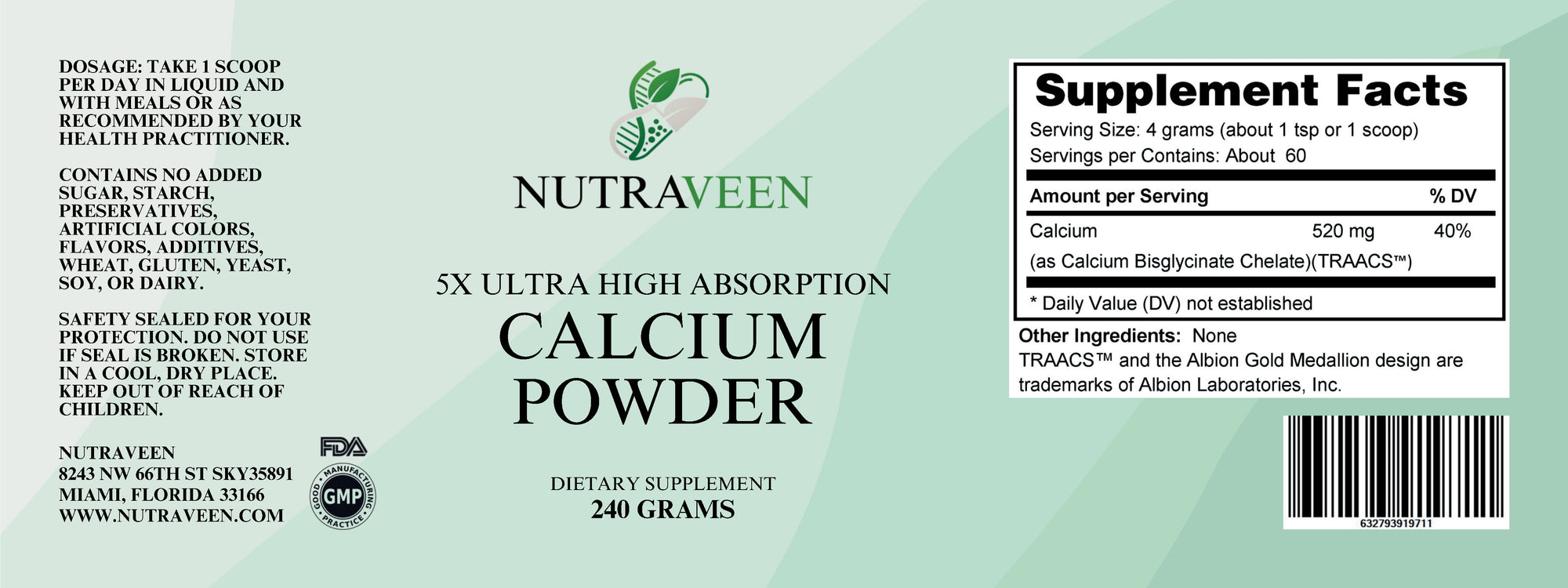 Calcium Powder 240 Grams