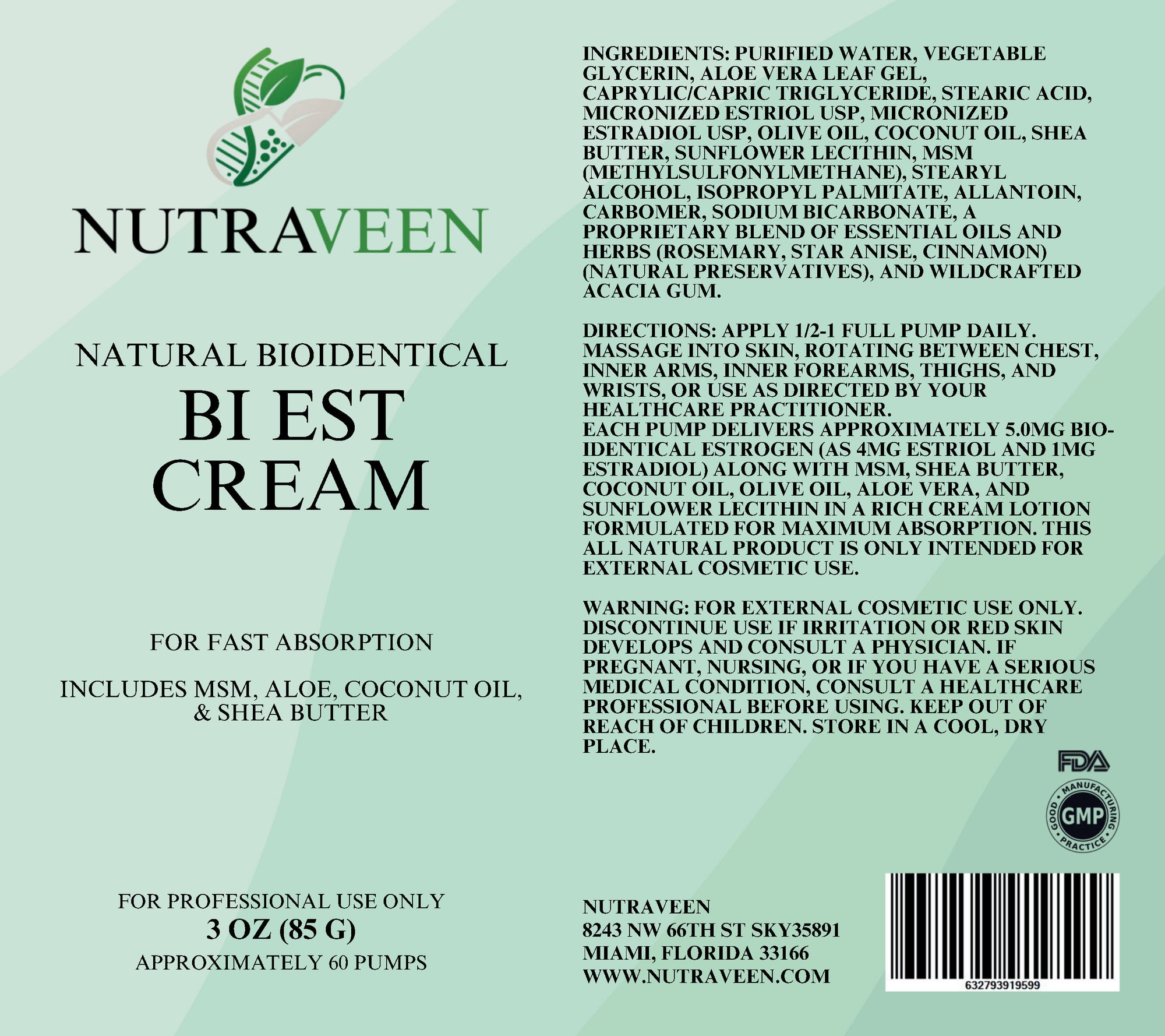 Bi EST 5.0 Cream 3oz