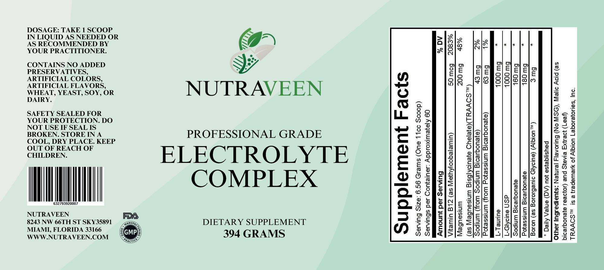 Electrolyte Complex Powder 434 Grams